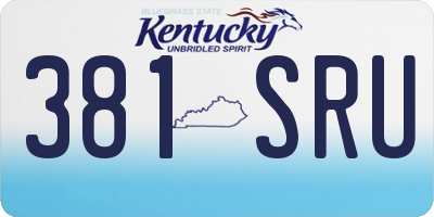 KY license plate 381SRU