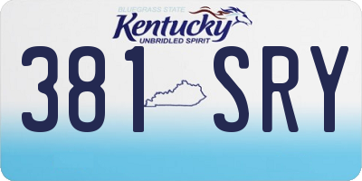 KY license plate 381SRY