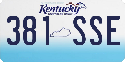 KY license plate 381SSE