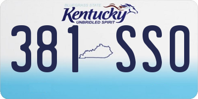 KY license plate 381SSO