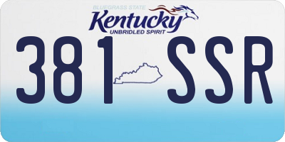 KY license plate 381SSR