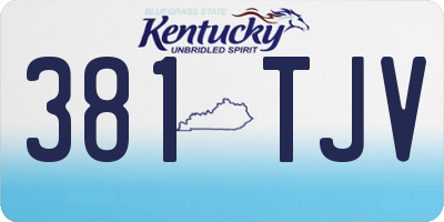 KY license plate 381TJV