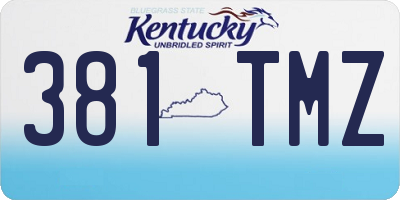 KY license plate 381TMZ