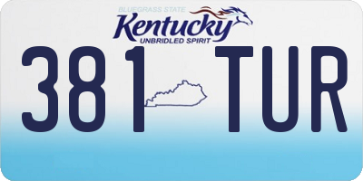 KY license plate 381TUR