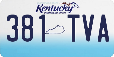 KY license plate 381TVA