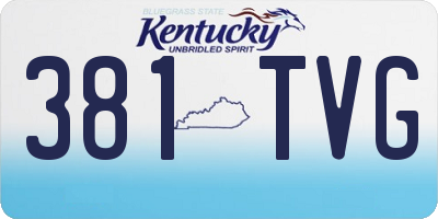 KY license plate 381TVG