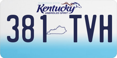 KY license plate 381TVH