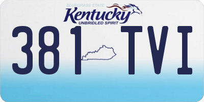 KY license plate 381TVI