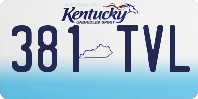 KY license plate 381TVL