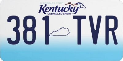 KY license plate 381TVR