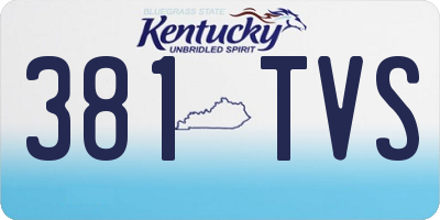 KY license plate 381TVS