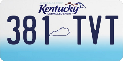 KY license plate 381TVT