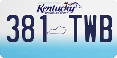 KY license plate 381TWB