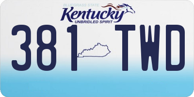 KY license plate 381TWD