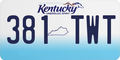KY license plate 381TWT