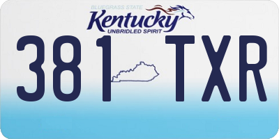 KY license plate 381TXR