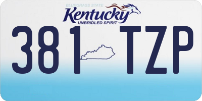 KY license plate 381TZP