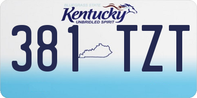 KY license plate 381TZT