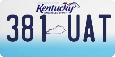 KY license plate 381UAT