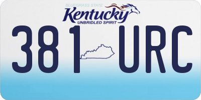 KY license plate 381URC