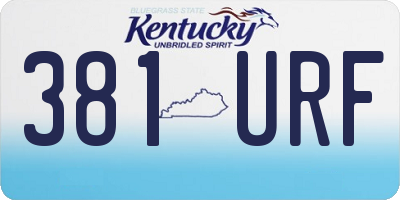 KY license plate 381URF