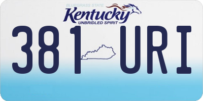 KY license plate 381URI
