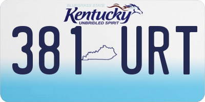 KY license plate 381URT