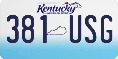 KY license plate 381USG