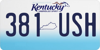 KY license plate 381USH