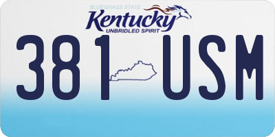 KY license plate 381USM