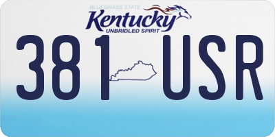KY license plate 381USR