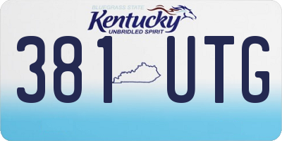KY license plate 381UTG