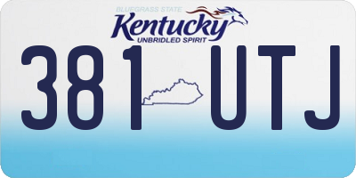 KY license plate 381UTJ