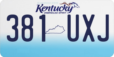 KY license plate 381UXJ