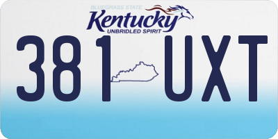 KY license plate 381UXT