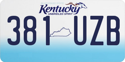 KY license plate 381UZB