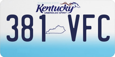 KY license plate 381VFC