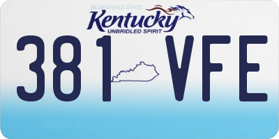 KY license plate 381VFE