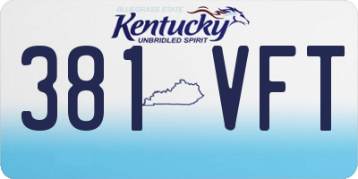 KY license plate 381VFT