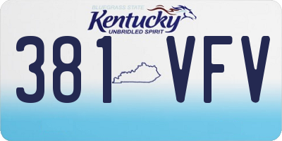 KY license plate 381VFV