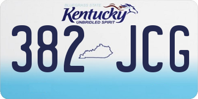 KY license plate 382JCG