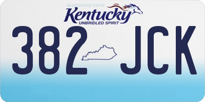 KY license plate 382JCK