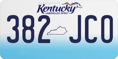 KY license plate 382JCO