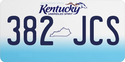 KY license plate 382JCS
