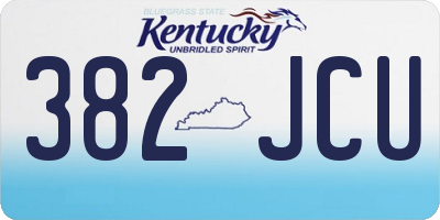 KY license plate 382JCU