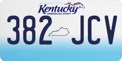 KY license plate 382JCV