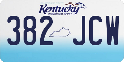 KY license plate 382JCW