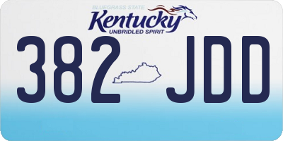 KY license plate 382JDD