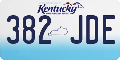 KY license plate 382JDE