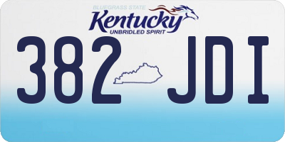 KY license plate 382JDI